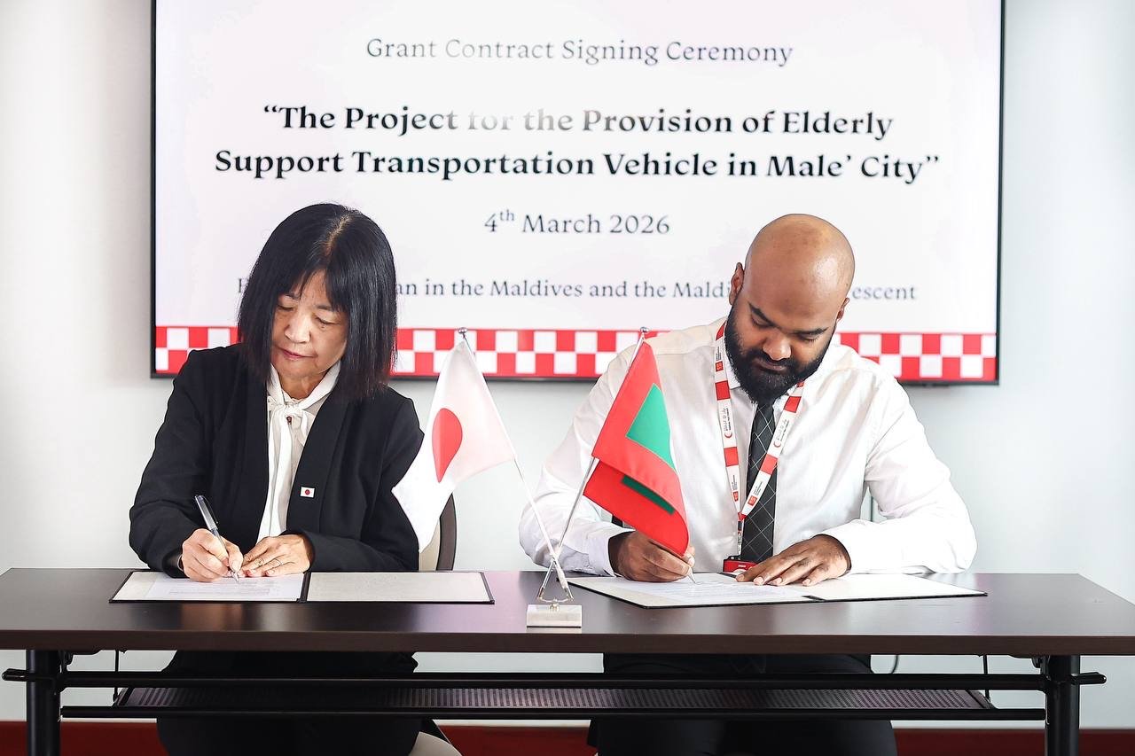 Maldivian Red Crescent Signs Grant Agreement with Embassy of Japan for the Provision of an Elderly Support Transportation Vehicle in Malé City