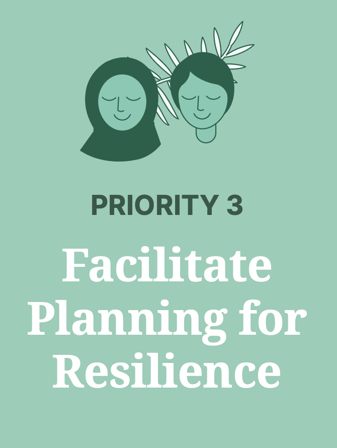 Priority 3 -  Facilitating Planning for Resilience