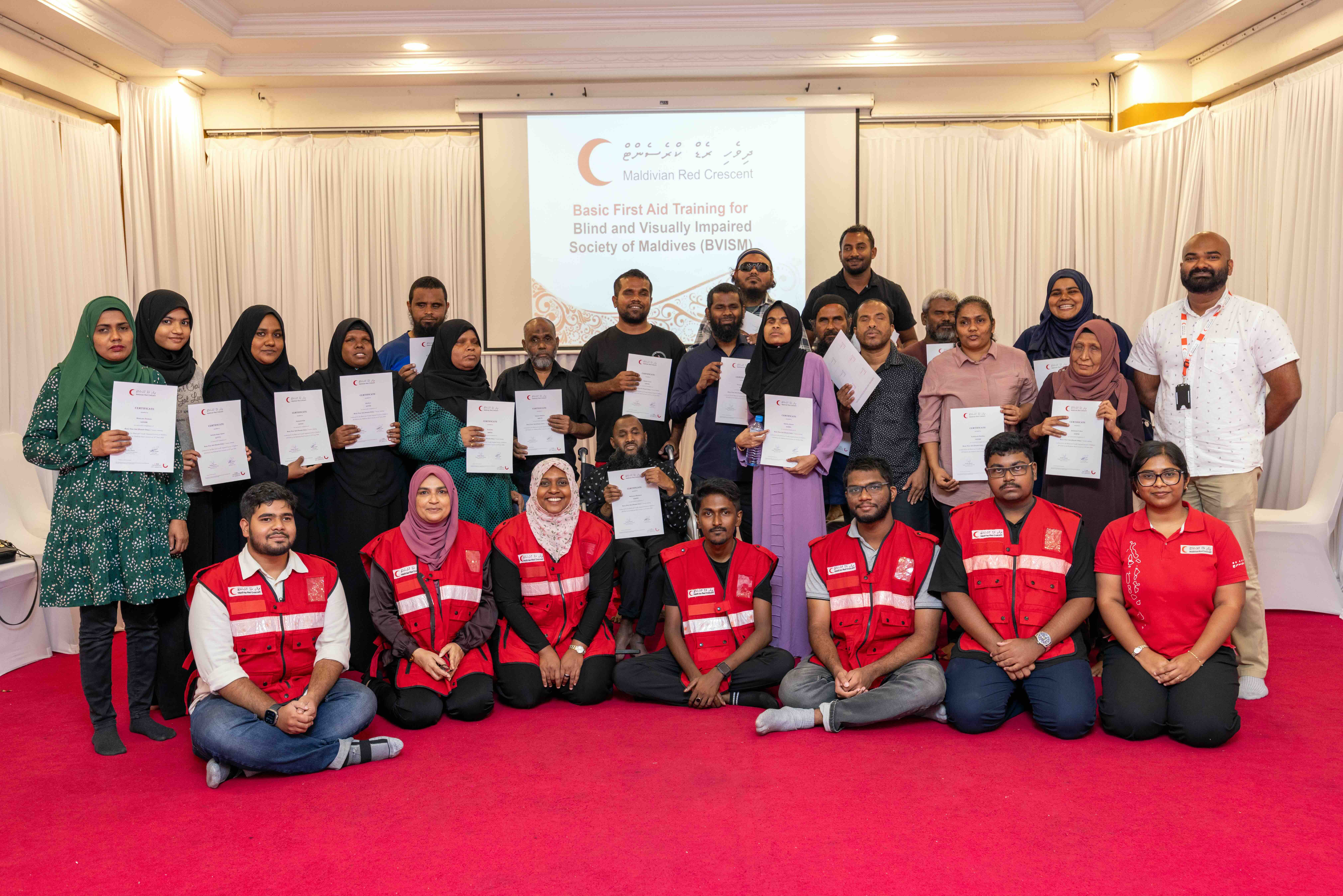 MRC Conducts Specialised First Aid Training for the Blind and Visually Impaired Society of Maldives
